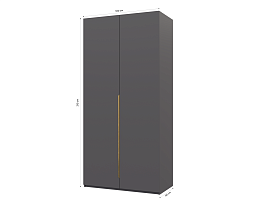 Изображение товара Распашной шкаф Пакс Альхейм 12 grey (gold) ИКЕА (IKEA) на сайте adeta.ru