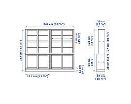 Изображение товара Книжный шкаф Хавста 15 white ИКЕА (IKEA) на сайте adeta.ru